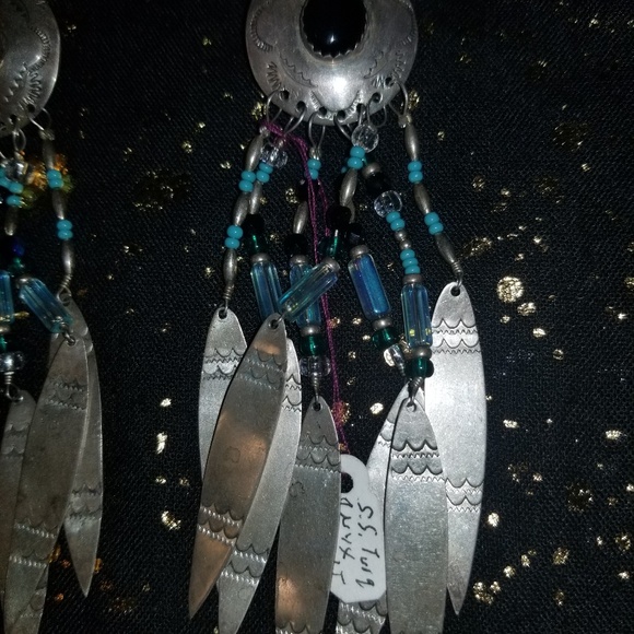 Vintage Signed NAI S.S. Concho Earrings - Picture 3 of 8